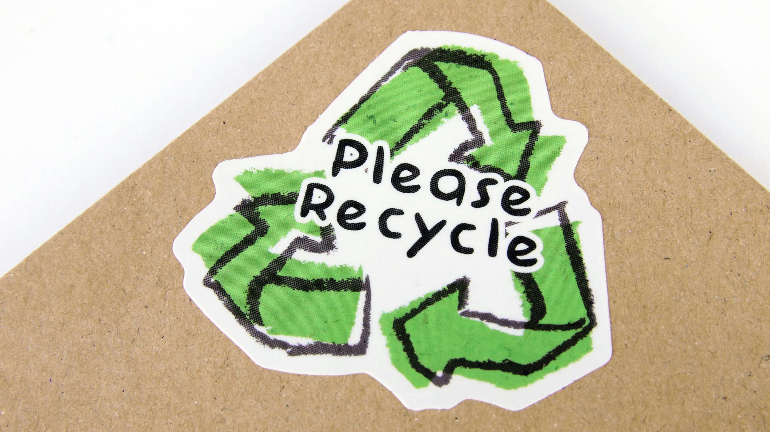 Please recycle sign to represent Rethink Waste and Recycling Week.